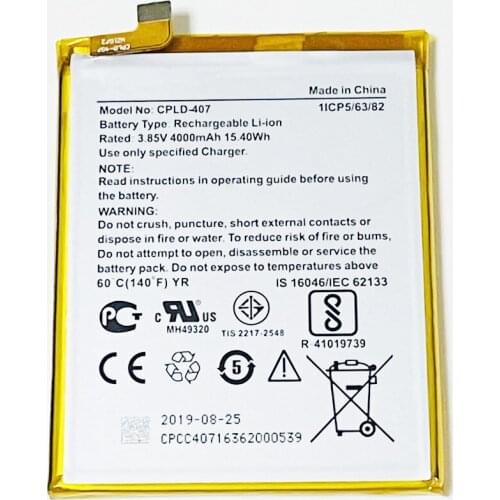 3.85V 4000mAh CPLD-407 For Coolpad Cool Play 6 COR-I0 VCR-A0 Battery