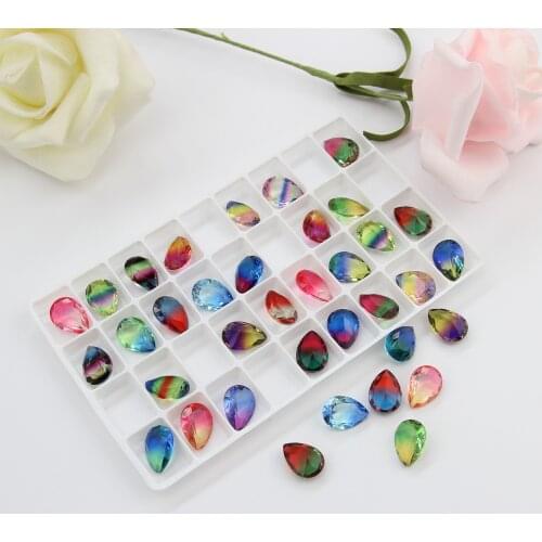 Waterdrop Tourmaline Gradient Color Clothing Accessories Rebate Crystal Fancy Gems Bulk Gems Fashion Jewelry Accessories