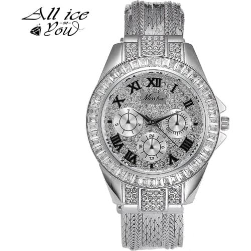 ALL ICE ON YOU Ladies Watch With Leather Strap