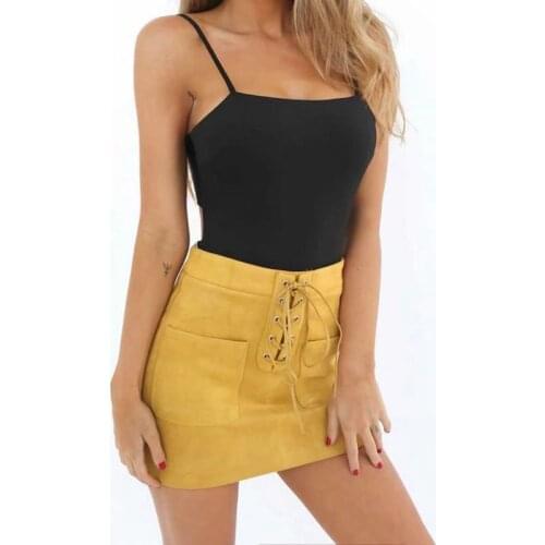 AUSO Women's Leather Skirts