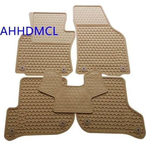 Car Rubber Floor Mats Anti Slip Mat Carpets Feet Pads For Golf 5 G-T-I 2004 2005 2006 2007 2008 Left Hand Drive
