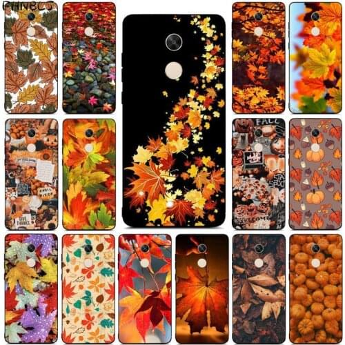 FHNBLJ Autumn leaves fall fox pumpkin Halloween Splendid Phone Case for RedMi note 9 4 5 6 7 5a 8 8pro xiaomi mi mix2s case