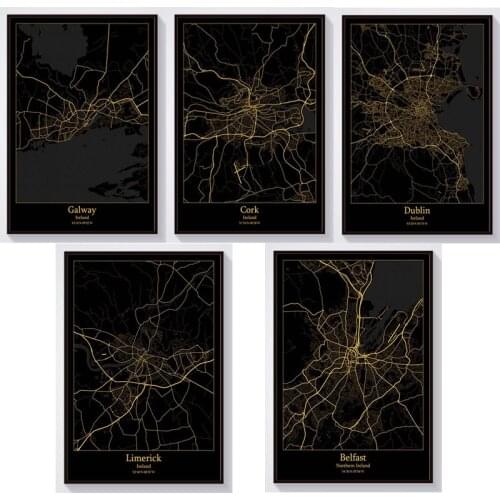 Ireland Map 5D Full Square Drill DIY Diamond Painting Cross Stitch Belfast Northern Cork Dublin Galway City Diamond Embroidery