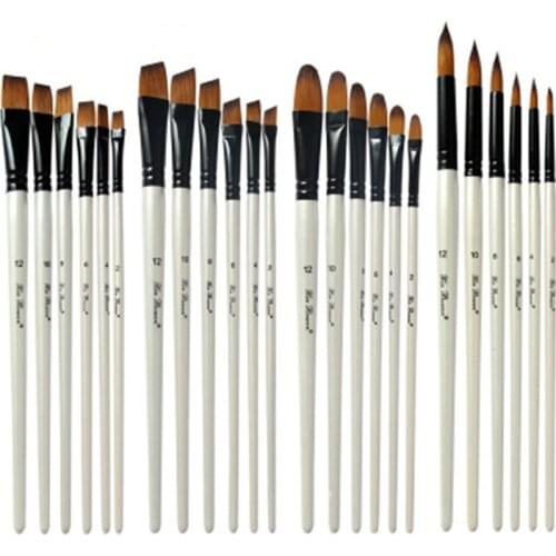 Oil Paint Brushes Set for Art Oil Watercolor Artist Canvas Synthetic Nylon Tips 6 Pack Painting Supplies Art Supplies Brush Pens