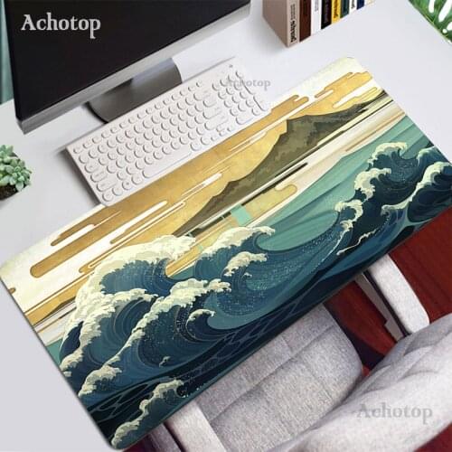 Great Wave Off Art Mouse Pad 900x400 Large Size Natural Rubber PC Computer Gaming Mousepad Desk Mat Locking Edge for CS GO LOL