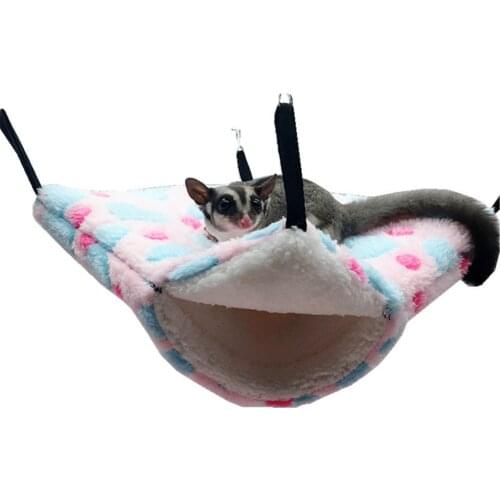 Small Animals Cages Spring Autumn Hamster Squirrel Cavia Porcellus Hamock Thicken Warm Hanging Sleeping House Pets Accessories