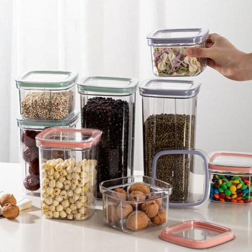 Multi-Function Nut Grain Cans Kitchen Organizer Food Storage Containers Kitchen Organization Fresh-Keeping Plastic Boxes