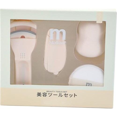 Makeup Tools Set Eyebrow Sharpener Eyelash Curler Gourd Puff Kit for Women