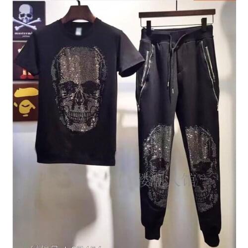 New arrival Top sale Tracksuit Man Sets Pants Summer New Mens T Shirt Shorts Casual Suits Sportswear Mens Clothing Male Diamond