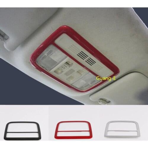 ABS Matte/Carbon Fiber Front Inner Head Read Reading Switch Top Light Frame Trim For Honda Civic 10th Sedan 2016 2017 2018 2019