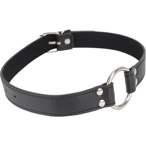 O Ring Hot Open Mouth Gag PU Leather BDSM Bondage Strap Erotic Toys Sex Toys for Woman Oral Fixation Head Harness Adult Products