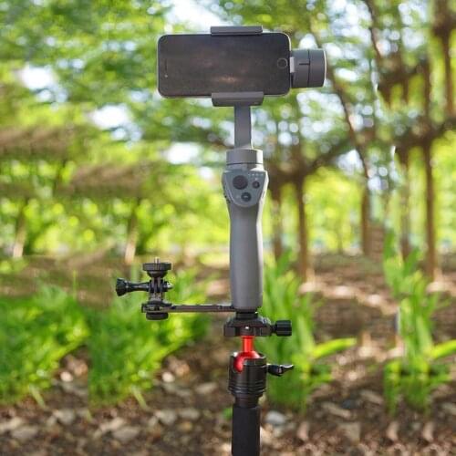 Stretchable Smartphone Holder Metal Plastic Material Easy Carry Two Usages Extension Bracket Stabilizer For 4-5.5in Smartphone