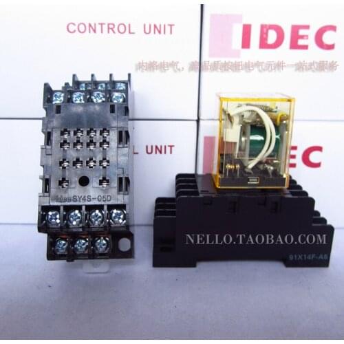 [SA]Japan and the spring IDEC relay base SY4S-05D equipped with relay RY4S-UL--20pcs/lot