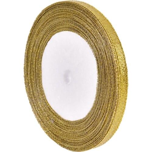 Silk Satin Ribbon Party Home Wedding Decoration Gift Wrapping Party Christmas New Year DIY Material New 25Yards 6mm Silver/Gold