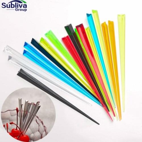 500pcs 9cm Food Picks Fruit Skewers Fork Sticks Buffet Cupcake Toppers Cocktail Wedding Festival Party Decoration