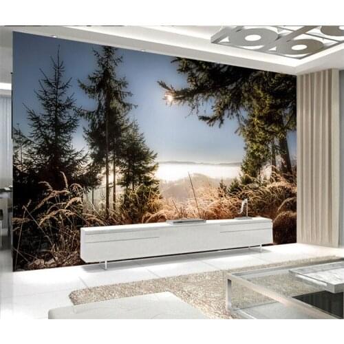 Modern Nature Landscape Wall Mural Photo Wallpapers for TV Background Cafe Home Decor Wall Paper Roll Papel De Parede 3D Sala