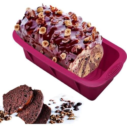 Teyaao FOOD GRADE Non Stick Cake Bread Mold Bakeware Large Toast French Bread Pan-soap Loaf Pan Mold-Baking Silicone Cake Pan