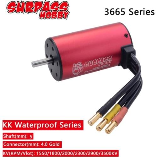 Waterproof 3665 5.0mm 1800KV 2300KV 2900KV 3100KV 3500KV Brushless Motor for 1/10 GTR/Lexus 2S 3S RC Drift Racing Off-road Car