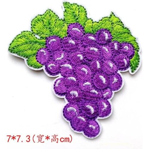 Green leaves purple grapes ironing tinting adhesive tape adhesive embroidery cloth stickers DIY hole pants pants decoration B364