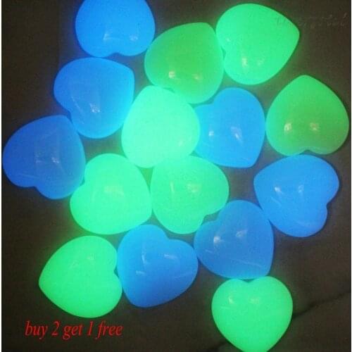 1pc Luminous Heart Green or Blue Bright Fashion Stone Decoration Jewelry Gift