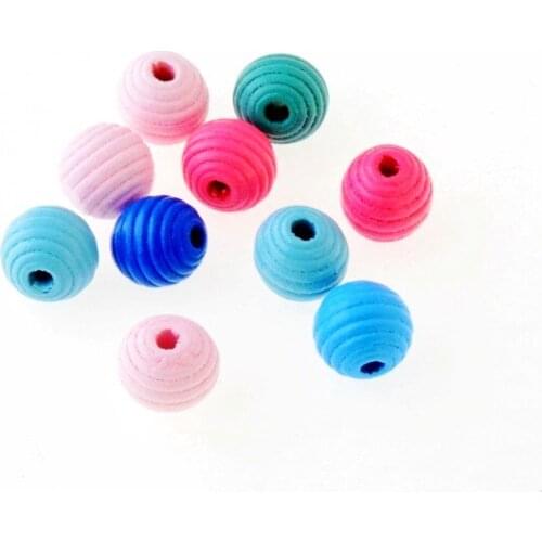 100pcs 14x13mm Wood Dye Thread Round Spacer Beads For Baby DIY Crafts Kids Toys Spacer Beading Bead Jewelry Making DIY