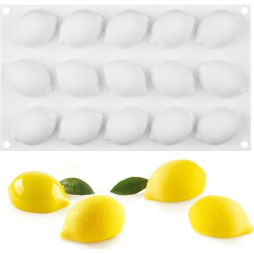 15 Cavity Silicone Mousse Cake Mold Half a Lemon Silicone Mould Cake Decorating Bakeware Tools