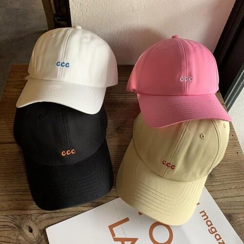 2021 Simple Letter C Baseball Hat Female Adjustable Casual Outdoor Sunshade Cap Hats for Women