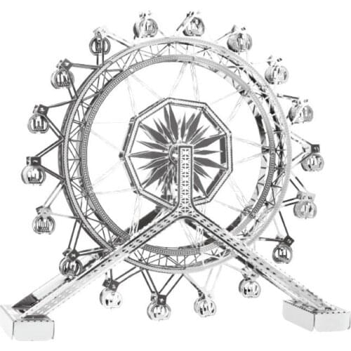 3D DIY puzzle Movable Rotating Ferris Wheel Metal assembly model Kits Laser Cut Puzzle Difficult Adult Collection