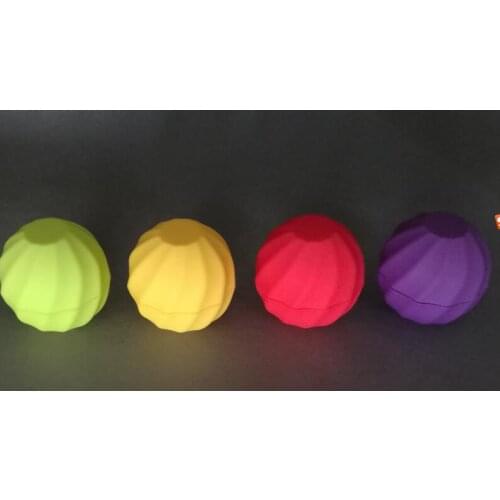 50pcs/lot New Ball Shape Lip Balm Container Plastic Colorful Lipstick Subpackage DIY Cute Lip Balm Packaging Bottle Orange 7g