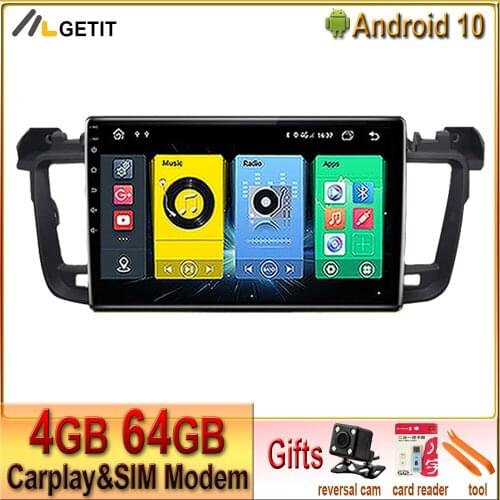 9'' Android 10 Car Stereo Multimedia Player for Peugeot 508 2011 2012 2013 2014 2015 2018 Navigation vidéo 2 Din sans DVD