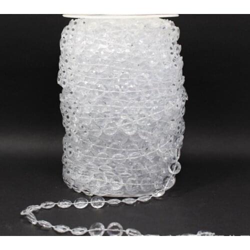 Acrylic Crystal Beads Chain Hanging Bead Garland Flowers Chandelier Decor Wedding Birthday Party XMAS festive supplies favor