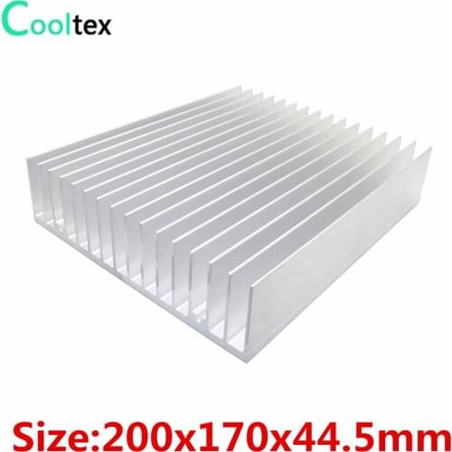 Aluminum Heatsink 200x170x44.5mm Radiator Heat Sink Cooler Cooling for LED Electronic Chip LCD Heat Dissipation