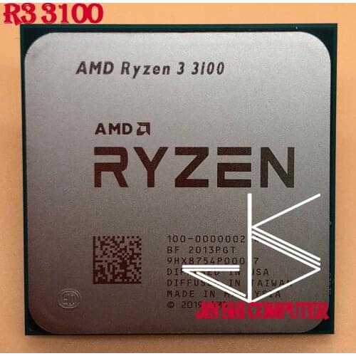 AMD Ryzen 3 3100 R3 3100 3.6 GHz Quad-Core Eight-Thread 65W CPU Processor L3=16M 100-000000184 Socket AM4