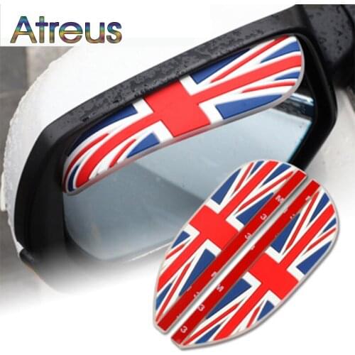 Car Styling Rear view Mirror sticker soft rubber rain eyebrow for Skoda Rapid Mini Cooper r56 Tesla model 3 s x Accessories