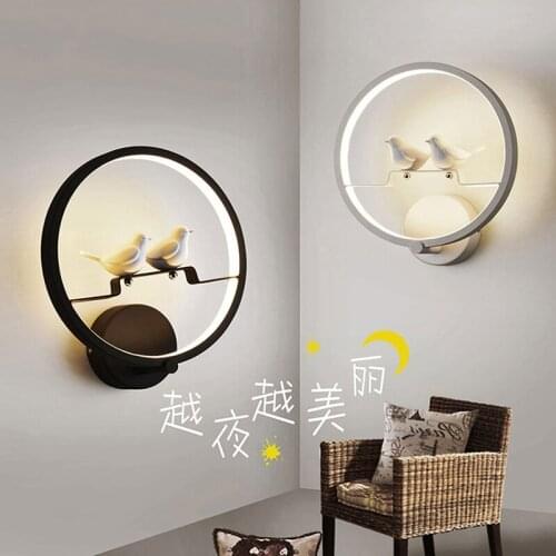 Sitting Room Sconces Lighting Bedroom Bedside Lamp Wall Lights Nordic Minimalist Modern Led Creative Corridors Stairs Lamps