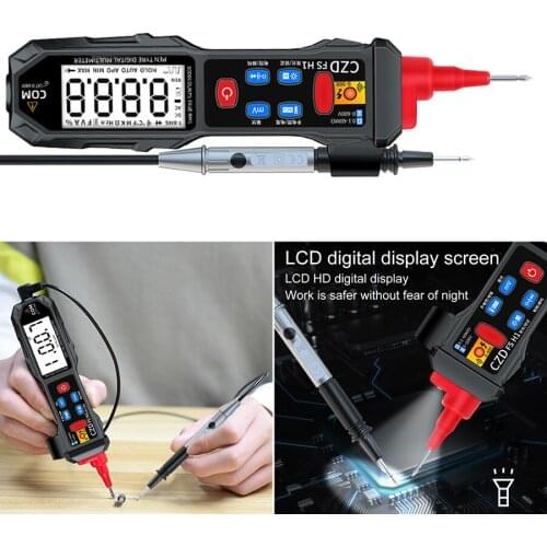 Mini Digital Multimeter LCD Voltage Detector Tester Portable DC AC Voltage Ohm Continuity Hz NCV Backlight Pocket Test Meter