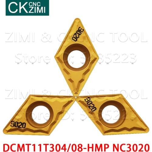 DCMT11T304-HMP DCMT11T308-HMP NC3020 carbide insert CNC External wood Turning Tool high quality DCMT 11T3 NC3020 blade for steel