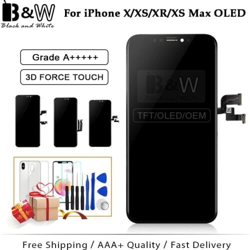 For iPhone X OLED XS Touch Screen No Dead Pixel OLED OEM Panel Assembly For iPhone XS Max XR LCD Display Replacement Spare Part