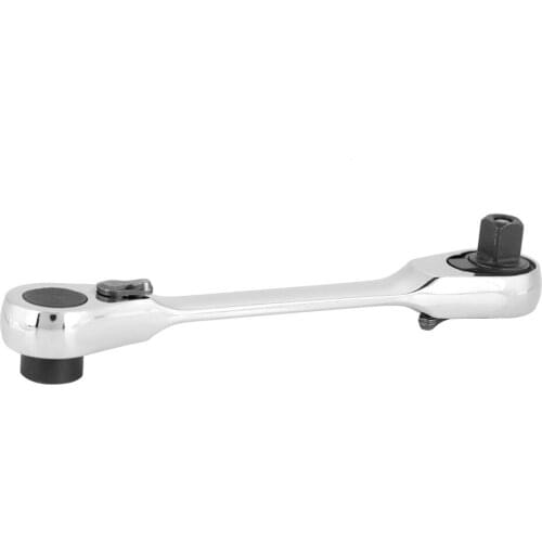 Double Color Rubber Handle 1/4" Mini Ratchet Socket Wrenchs Screwdriver Hex Torque Wrenchs Suitable For Car Repair Plants