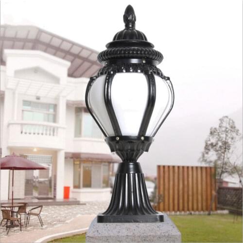 IP44 Europe outdoor pillar lights fence garden post lantern school yard column light E27 AC85-265v decoration chapiter lamp bra