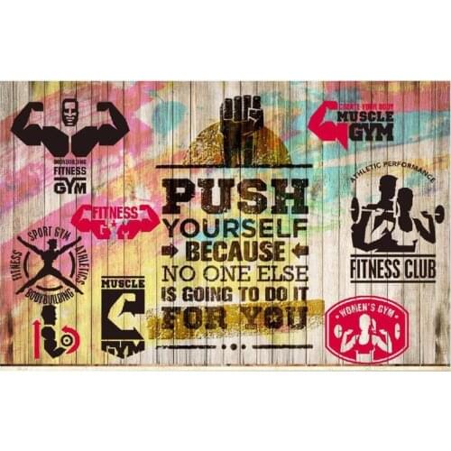Custom photo murals wallpaper for walls 3 d Gym mural Retro nostalgic gym image wall painting wall papers home decor