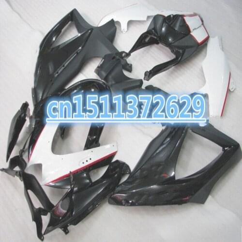 Injection Fairings for GSXR600 GSXR750 2008 2009 2010 for SUZUKI K8 K9 GSX-R600 GSX-R750 08 09 10 Fairing kit black white