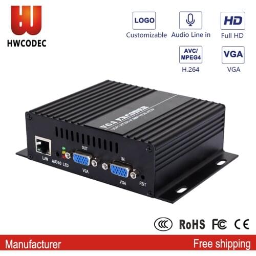 HWCODEC H3310H H.264 VGA Video Encoder IPTV Encoder for IPTV Live Stream Support P2P SRT RTMP RTMPS RTSP and OEM ODM SDK