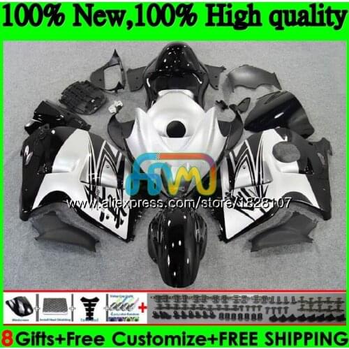 Body For SUZUKI Hayabusa GSXR 1300 GSXR1300 96 97 98 99 01 48BS.12 GSXR-1300 Silver black 1996 1997 1998 1999 2000 2001 Fairing