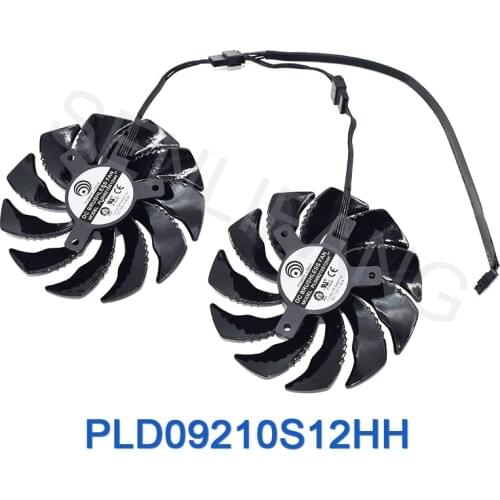 For Gigabyte GeForce GTX 1050 Ti RX 480 470 GTX 1060 G1 Graphics Card Cooler Fans A Pair 2PCS PLD09210S12HH DC 12V 0.40A 4PIN