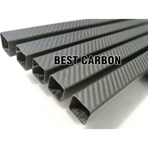 FREE SHIPING shorter 3K twill matte square carbon fiber tube 25mm x 23mm