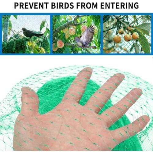 Reusable Nylon Garden Netting Bird-Preventing Poultry Net Crop Plant Fruit Vegetables Garden Mesh Protect With 50 Pcs Cable Ties