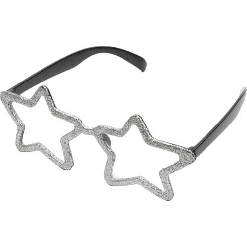Novelty Silver Glitter Five Points Star Glasses Party Accessories DIY Photo Booth Props Funny Party Decorations Supplies