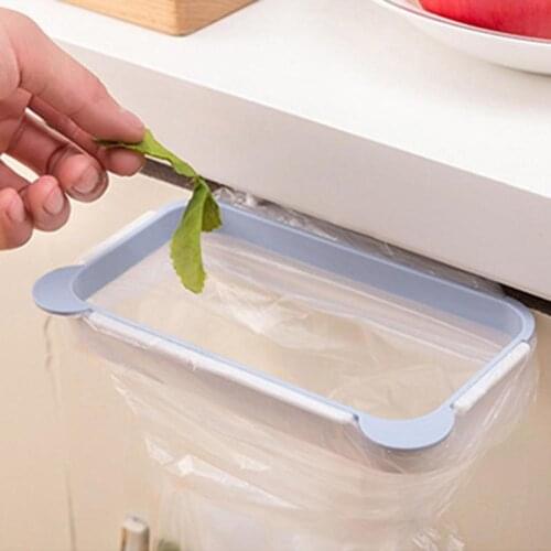 Cupboard Door Back Hanging Trash Rack Storage Kitchen Garbage Rubbish Bag Can Holder Hanging Kitchen Cabinet Trash Rack
