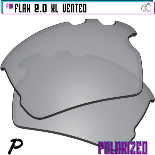 EZReplace Polarized Replacement Lenses for - Oakley Flak 2.0 XL Vented Sunglasses - Silver P